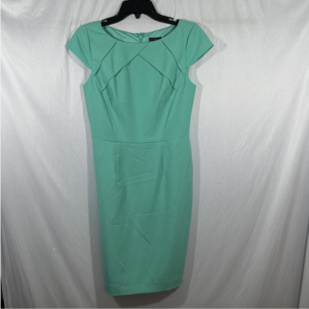 NWD Adrianna Papell Mint Green Short Sleeve Pencil Dress [‎ SZ US 4 ] #Q444